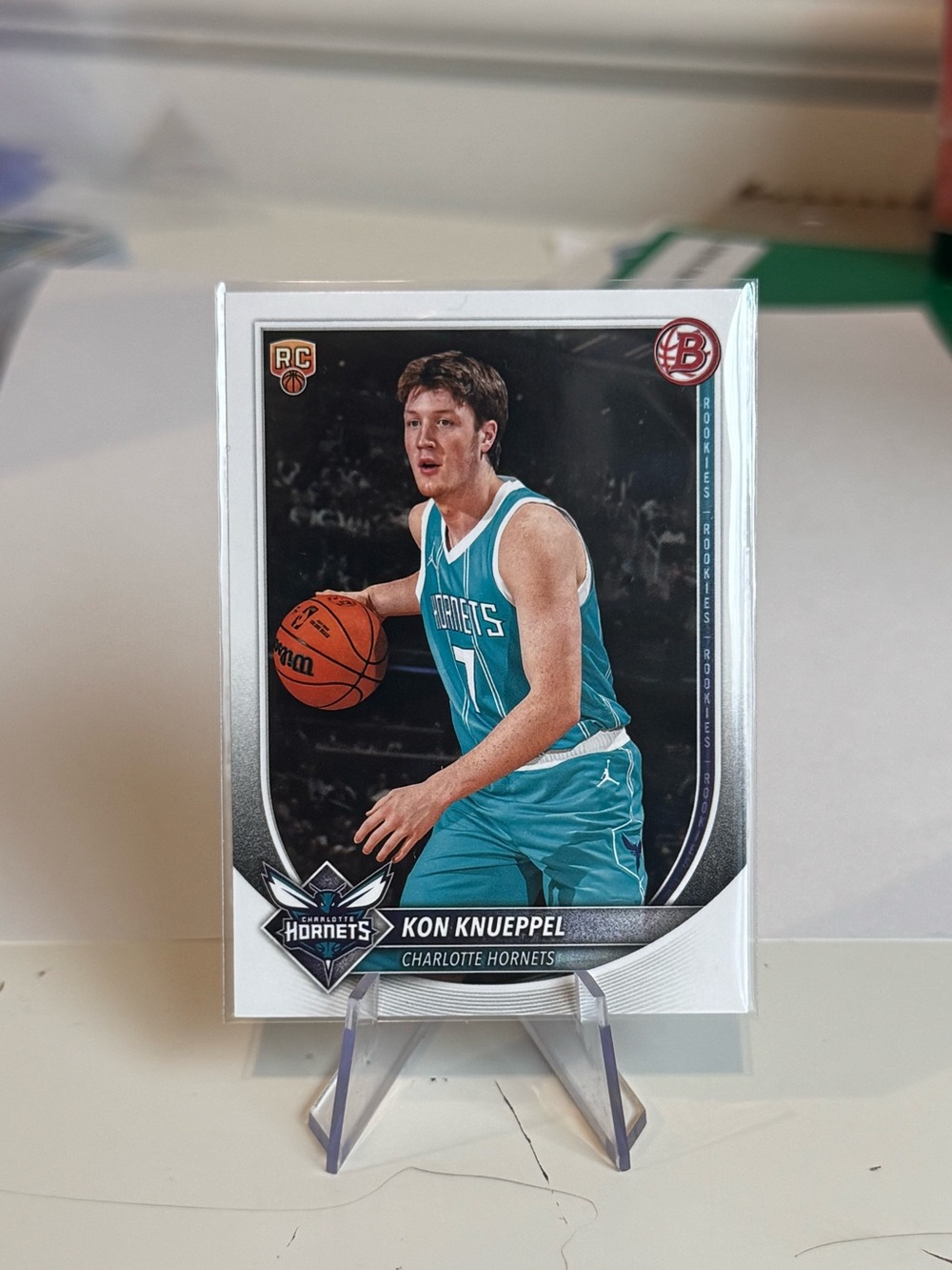 2025 Kon Knueppel Topps Chrome Bowman Rookie Card. #hornets